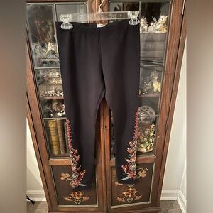 Johnny Was Embroidered Leggings